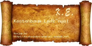Kestenbaum Emánuel névjegykártya